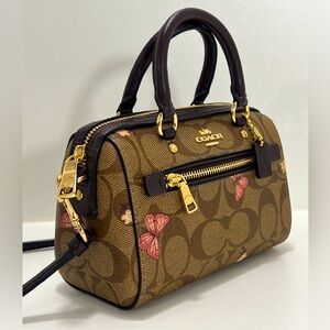 Coach Signature Butterflies Rowan Mini/Micro with Matching Strap